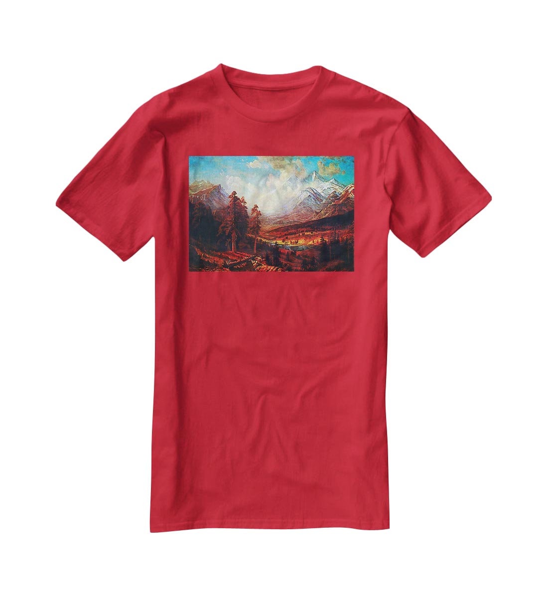 Estes Park by Bierstadt T-Shirt - Canvas Art Rocks - 4
