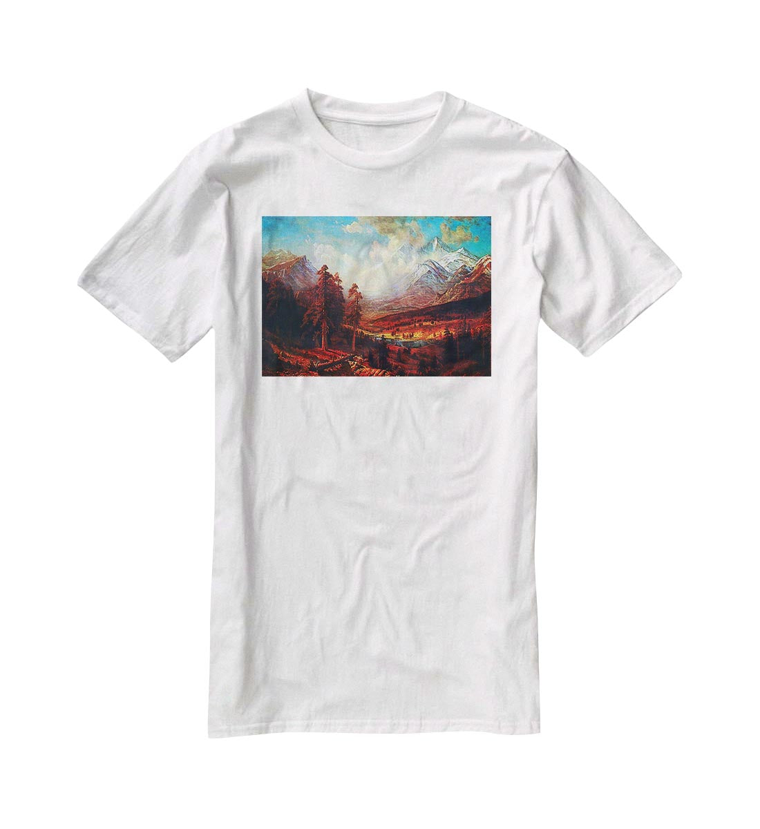 Estes Park by Bierstadt T-Shirt - Canvas Art Rocks - 5