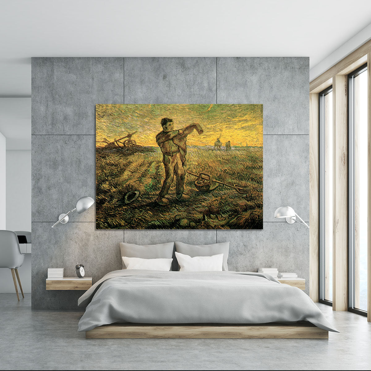 Evening The End of the Day after Millet by Van Gogh Canvas Print or Poster - Canvas Art Rocks - 5
