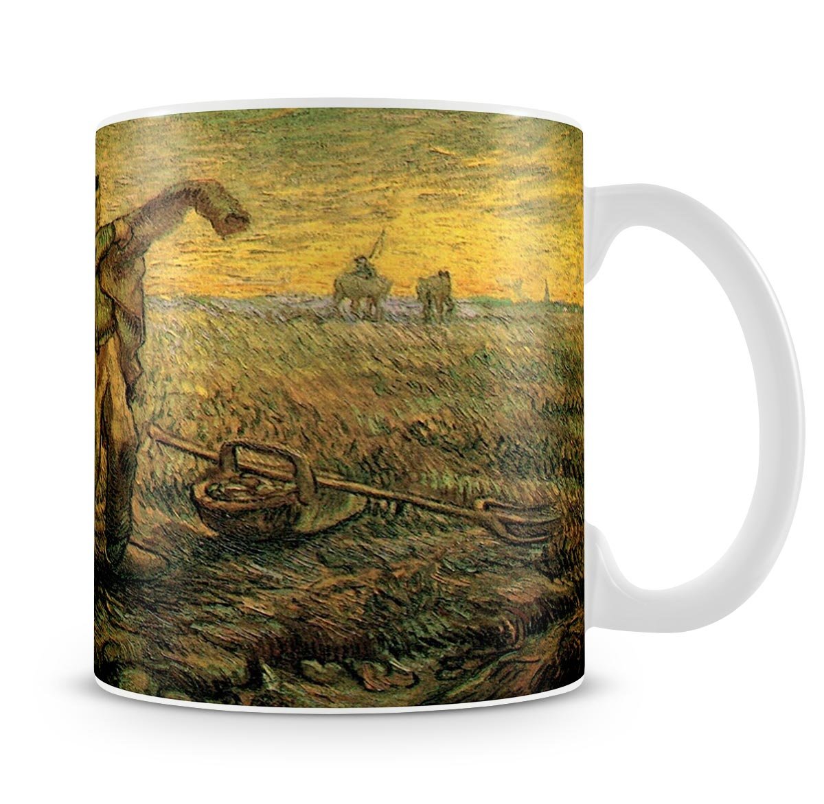Evening The End of the Day after Millet by Van Gogh Mug - Canvas Art Rocks - 4