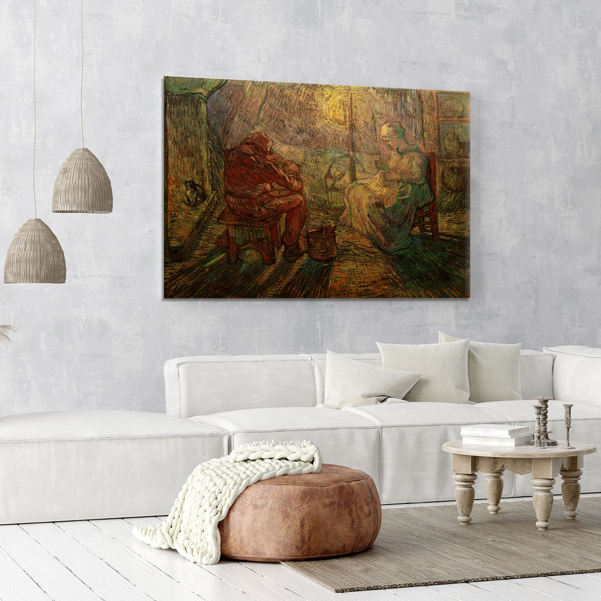 Evening The Watch after Millet by Van Gogh Canvas Print or Poster - Canvas Art Rocks - 6