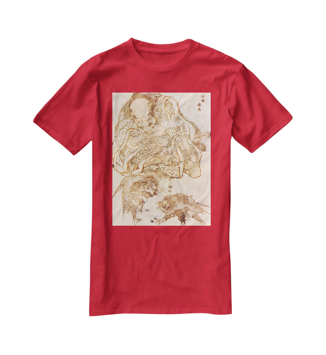 Exodus by Hokusai T-Shirt - Canvas Art Rocks - 4