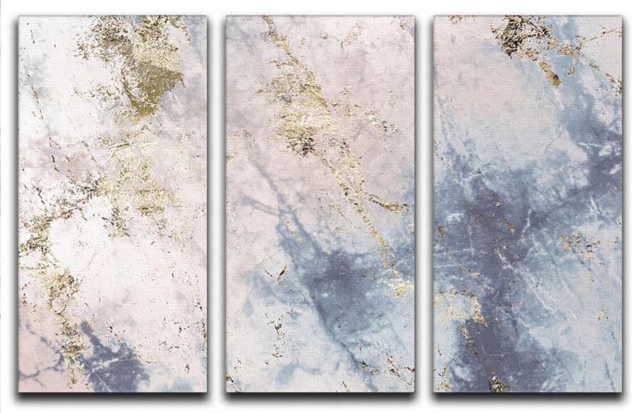 Faded Marble 3 Split Panel Canvas Print - Canvas Art Rocks - 1