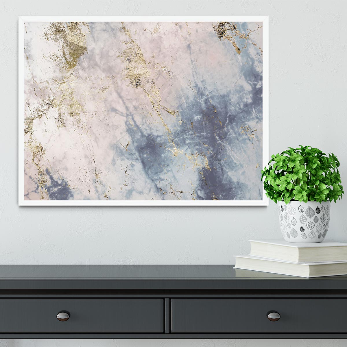 Faded Marble Framed Print - Canvas Art Rocks -6