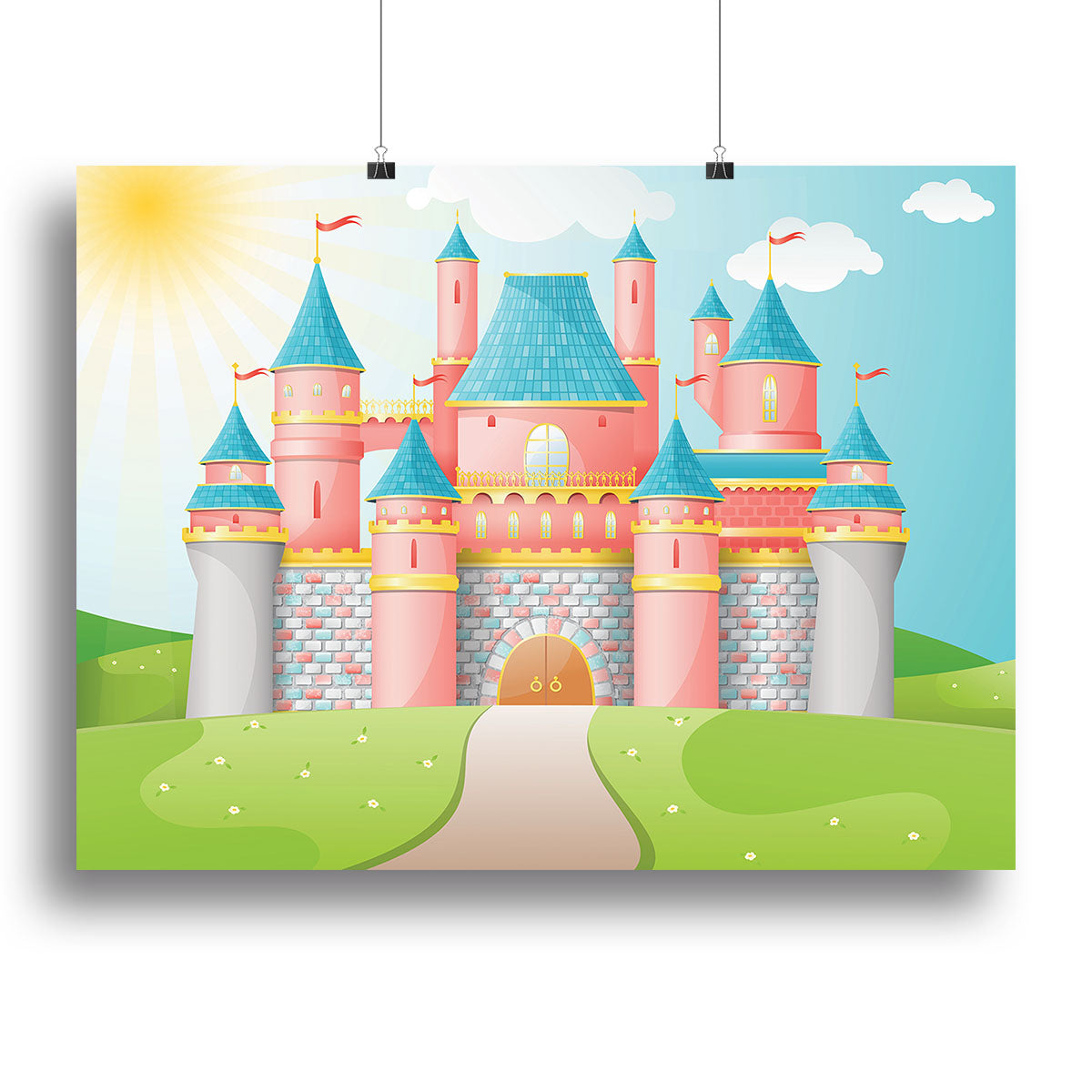FairyTale castle illustration Canvas Print or Poster - Canvas Art Rocks - 2
