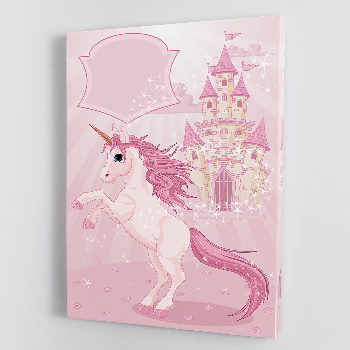 Fairy Tale Castle and Unicorn Canvas Print or Poster - Canvas Art Rocks - 1