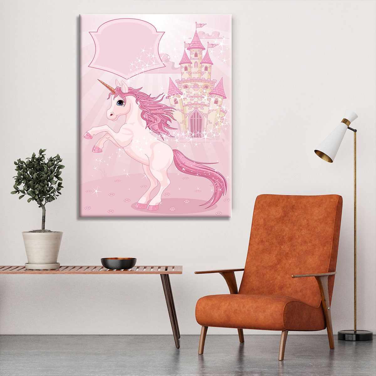 Fairy Tale Castle and Unicorn Canvas Print or Poster - Canvas Art Rocks - 6