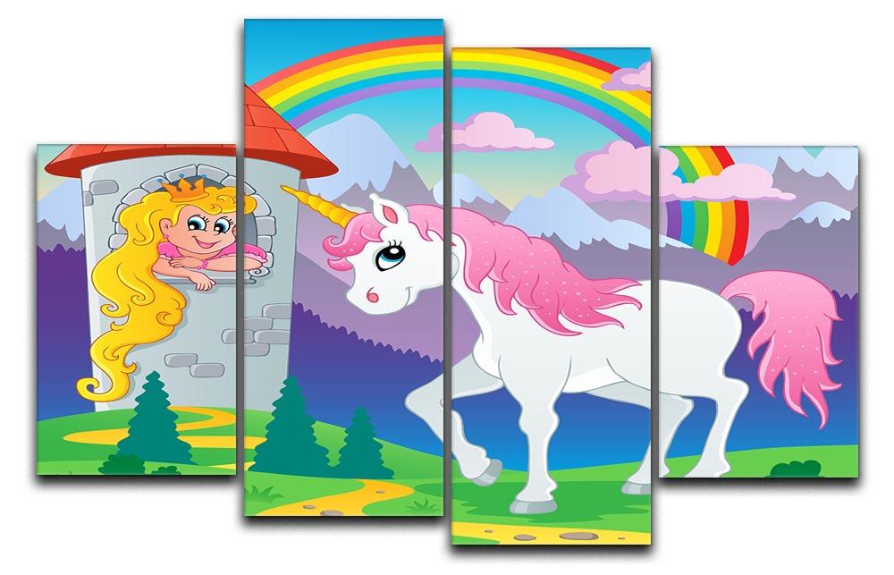Fairy tale unicorn theme 4 Split Panel Canvas  - Canvas Art Rocks - 1