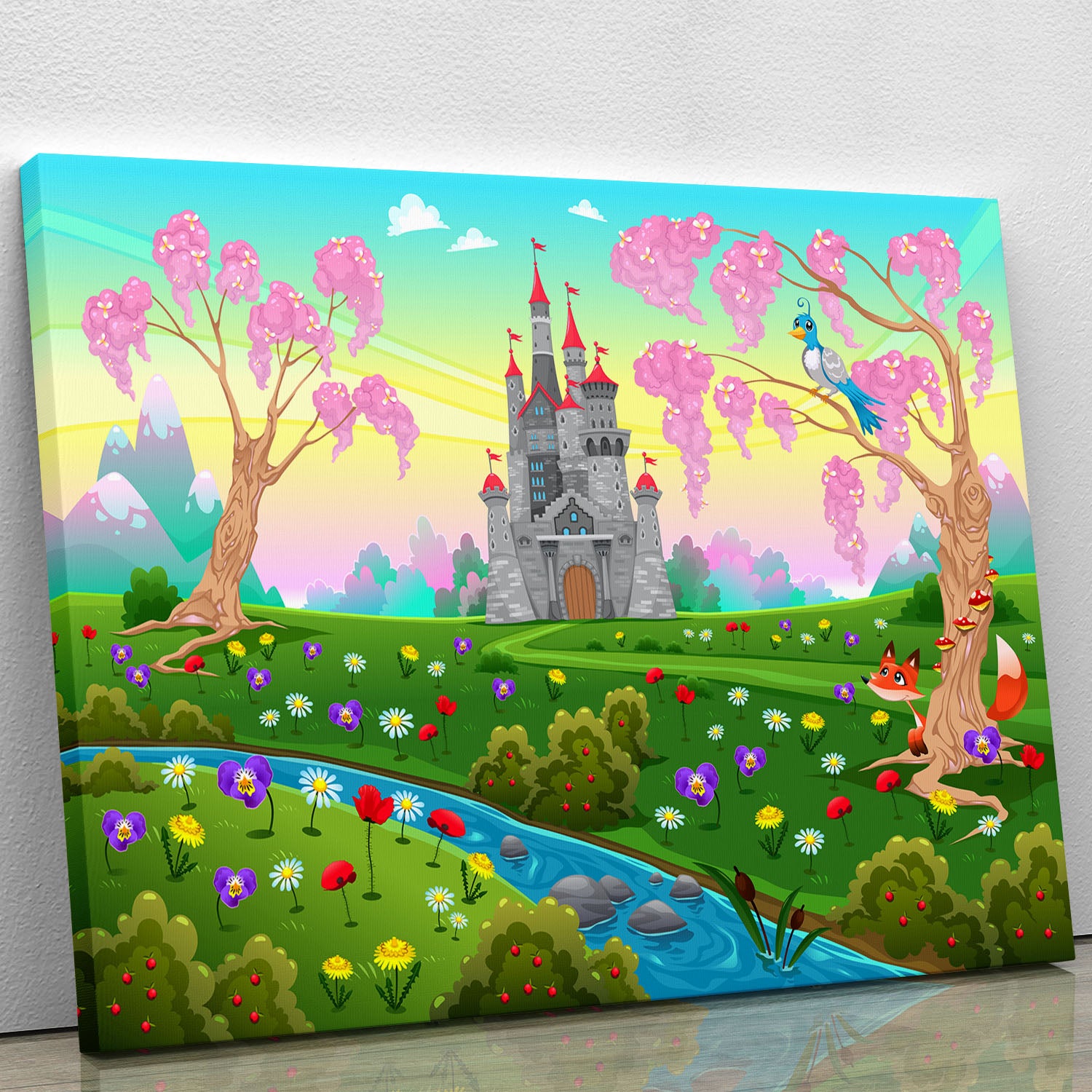 Fairytale scenery with castle Canvas Print or Poster - Canvas Art Rocks - 1