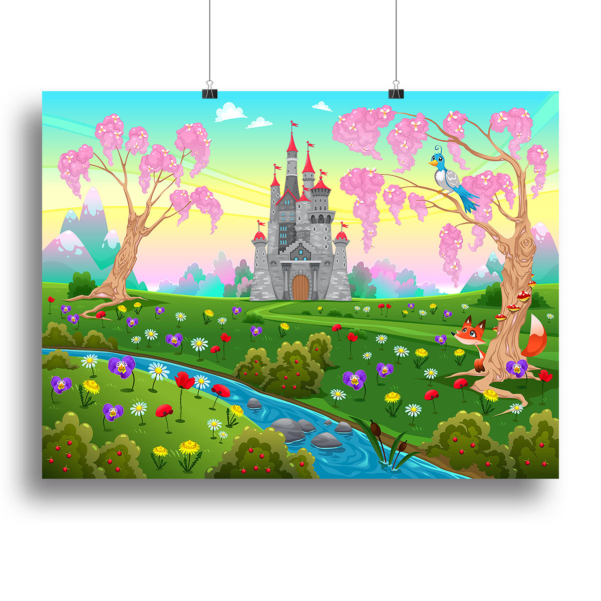 Fairytale scenery with castle Canvas Print or Poster - Canvas Art Rocks - 2
