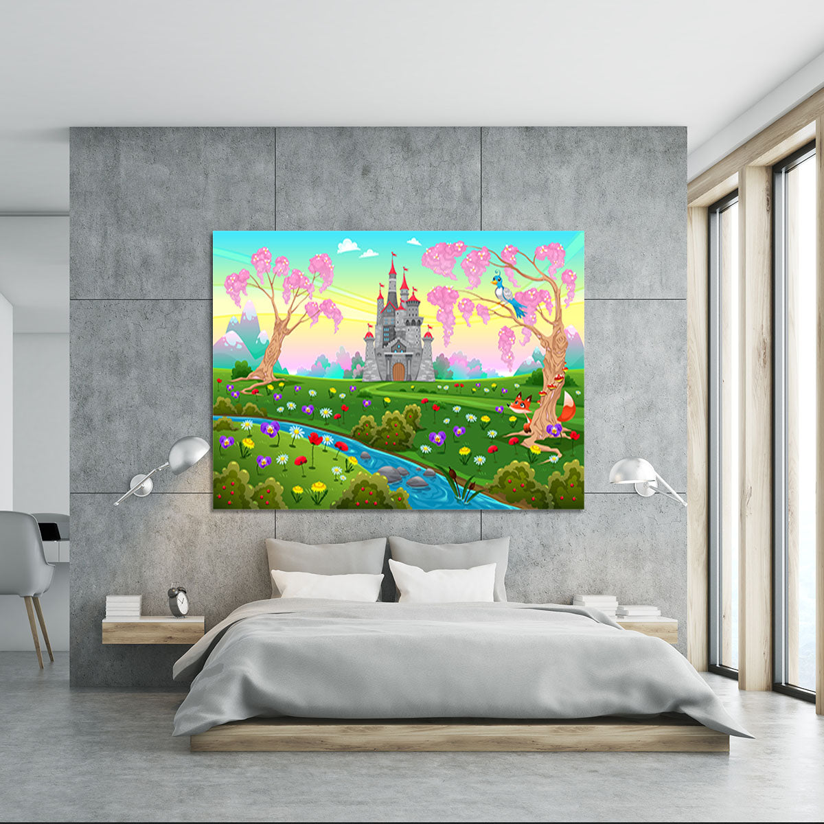 Fairytale scenery with castle Canvas Print or Poster - Canvas Art Rocks - 5