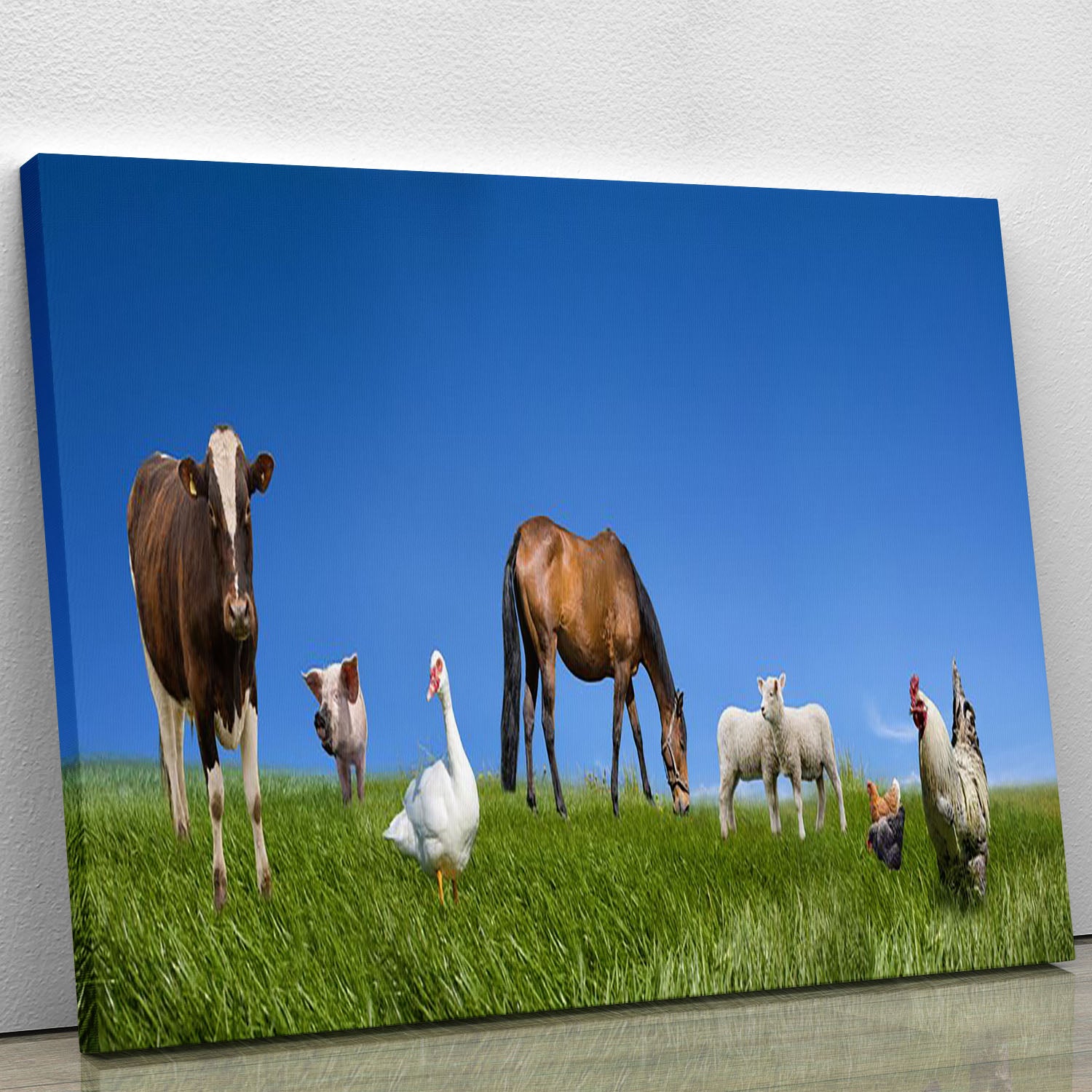 Farm animals collection Canvas Print or Poster - Canvas Art Rocks - 1