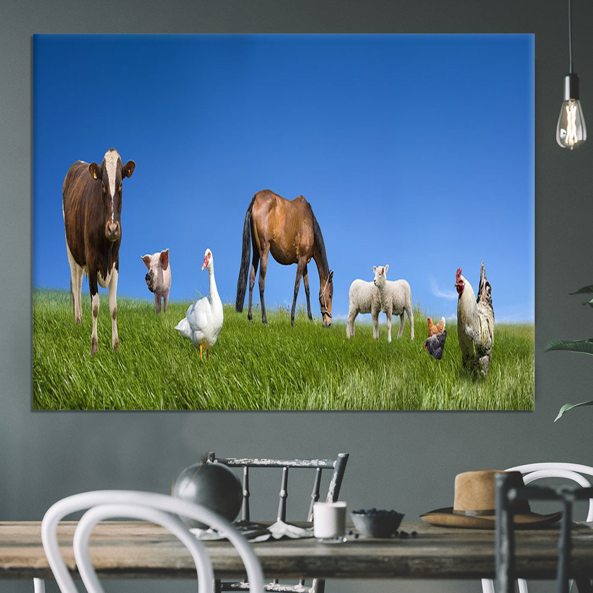 Farm animals collection Canvas Print or Poster - Canvas Art Rocks - 3