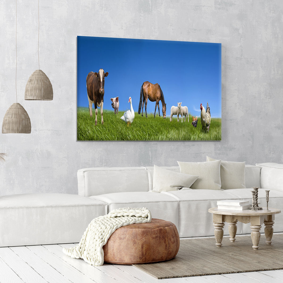 Farm animals collection Canvas Print or Poster - Canvas Art Rocks - 6