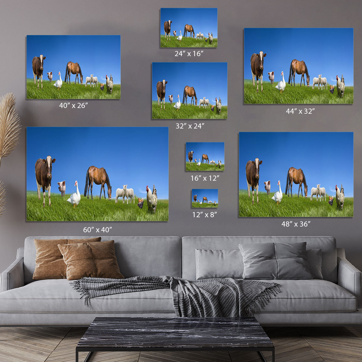 Farm animals collection Canvas Print or Poster - Canvas Art Rocks - 7