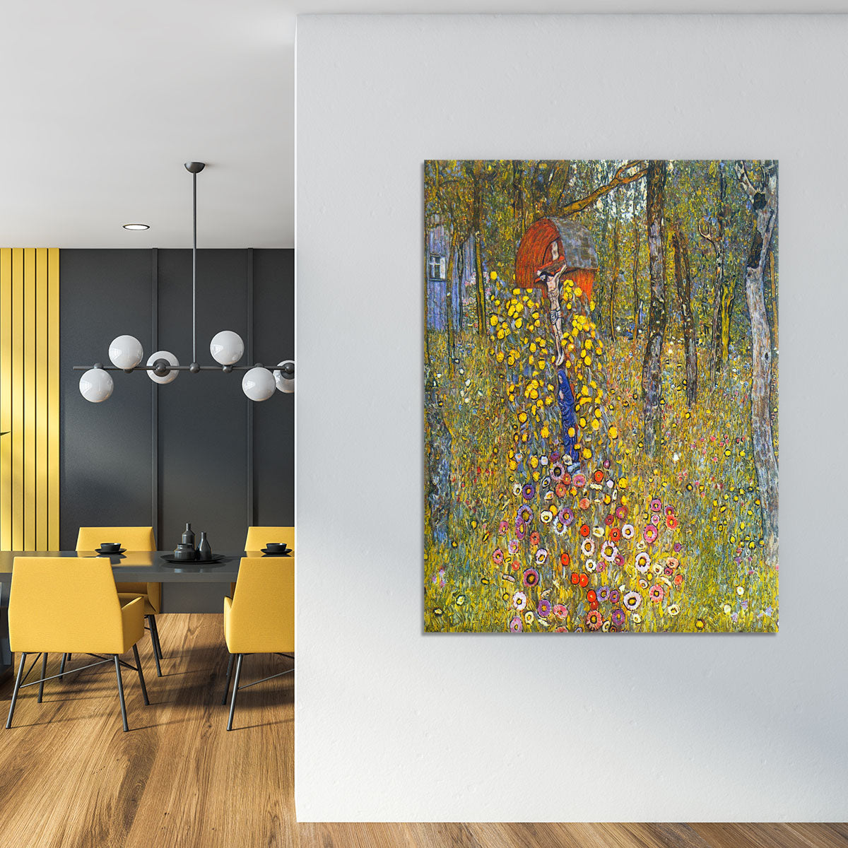 Farmers garden with crucifix by Klimt Canvas Print or Poster - Canvas Art Rocks - 4