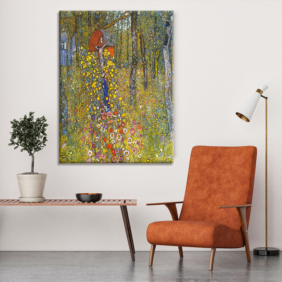 Farmers garden with crucifix by Klimt Canvas Print or Poster - Canvas Art Rocks - 6