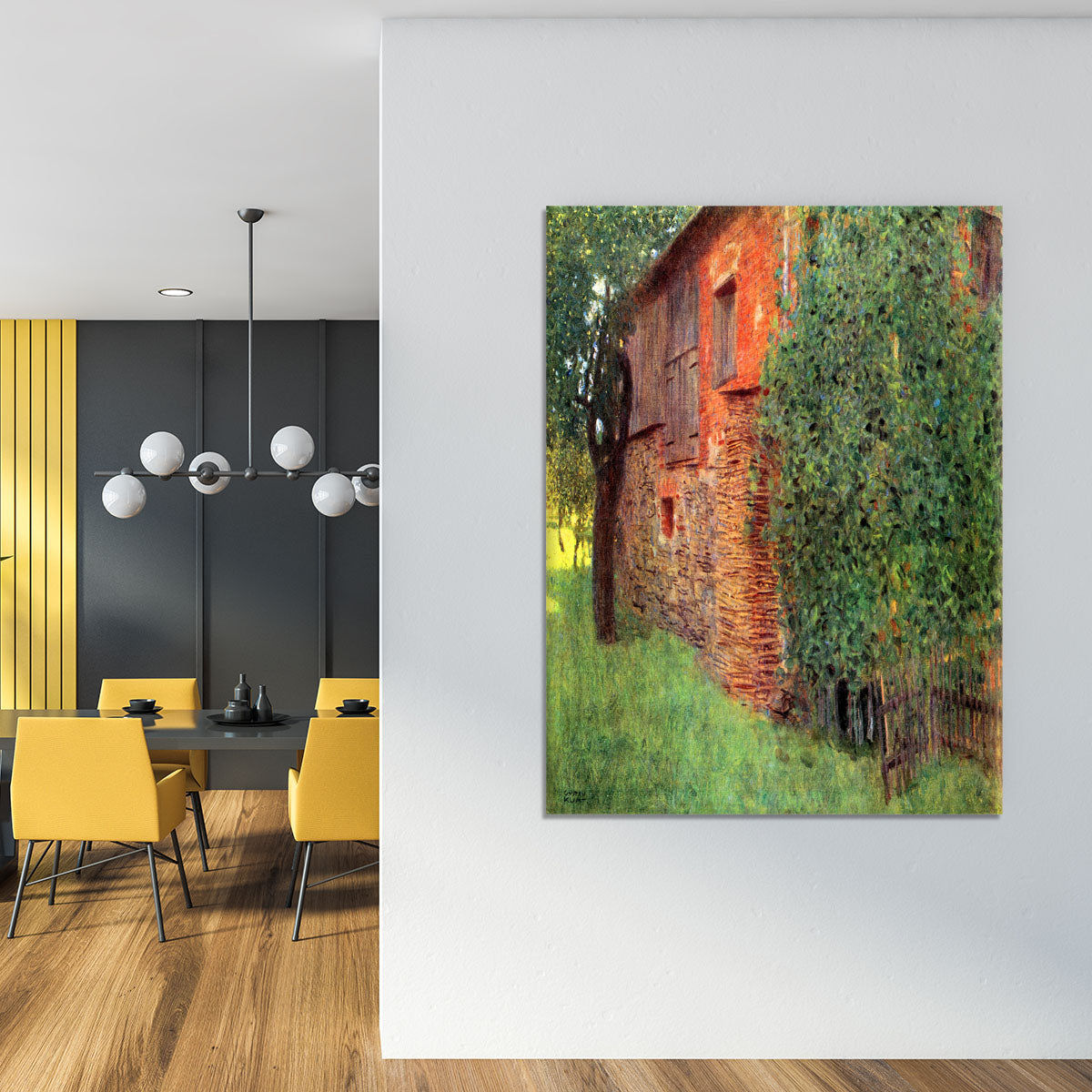 Farmhouse in Chamber in Attersee by Klimt Canvas Print or Poster - Canvas Art Rocks - 4