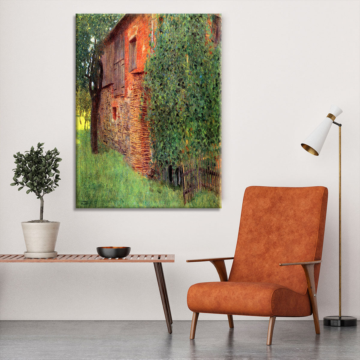 Farmhouse in Chamber in Attersee by Klimt Canvas Print or Poster - Canvas Art Rocks - 6
