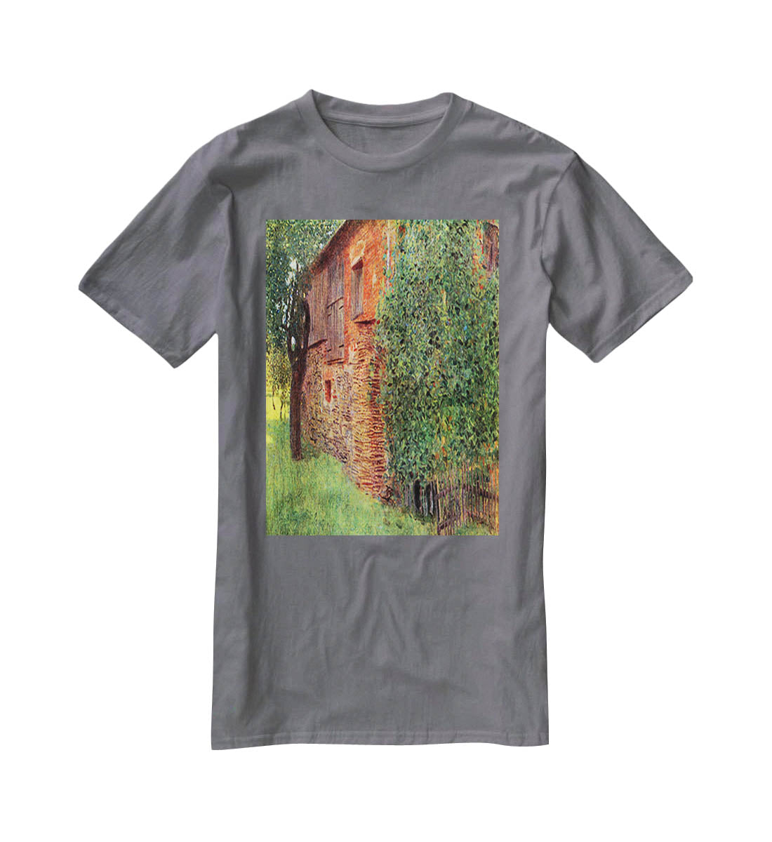 Farmhouse in Chamber in Attersee by Klimt T-Shirt - Canvas Art Rocks - 3