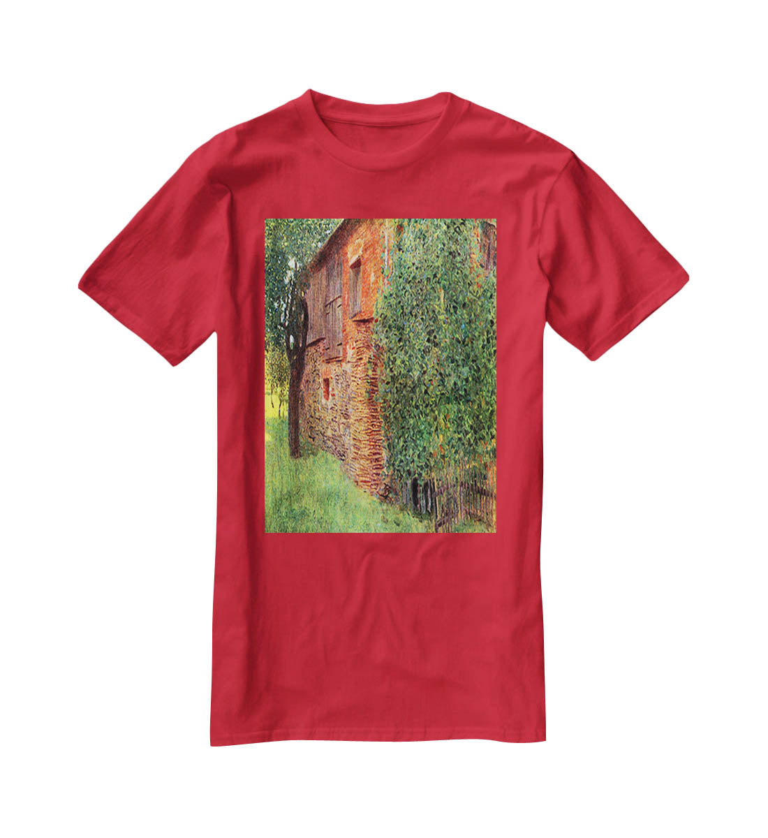 Farmhouse in Chamber in Attersee by Klimt T-Shirt - Canvas Art Rocks - 4