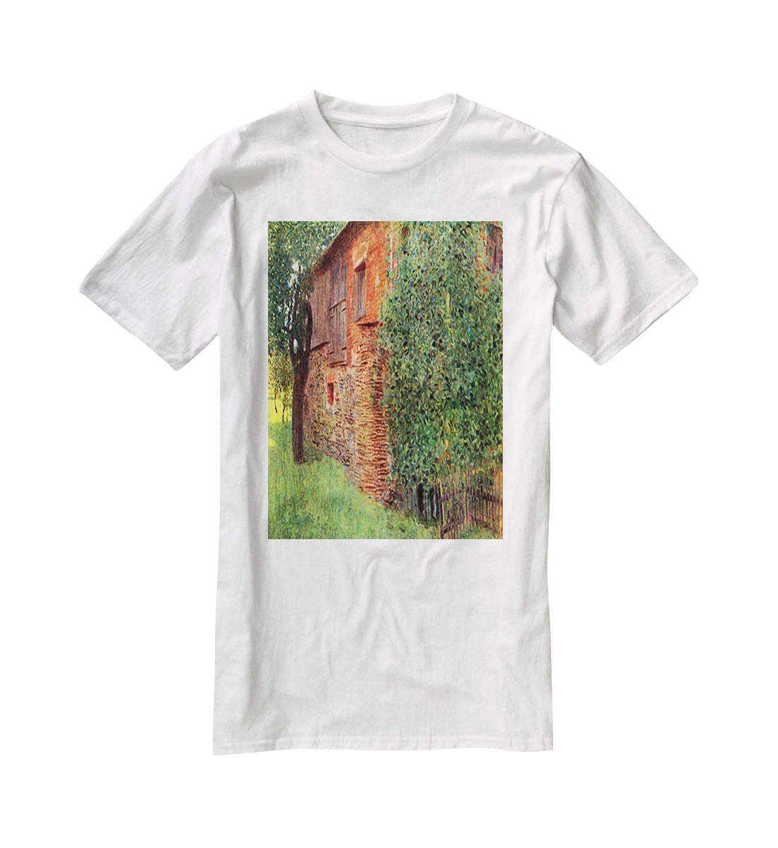 Farmhouse in Chamber in Attersee by Klimt T-Shirt - Canvas Art Rocks - 5