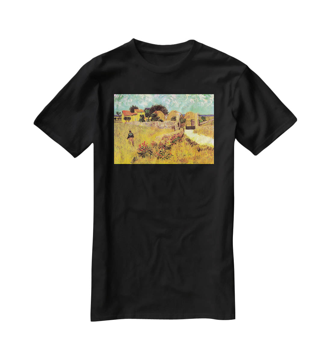 Farmhouse in Provence by Van Gogh T-Shirt - Canvas Art Rocks - 1
