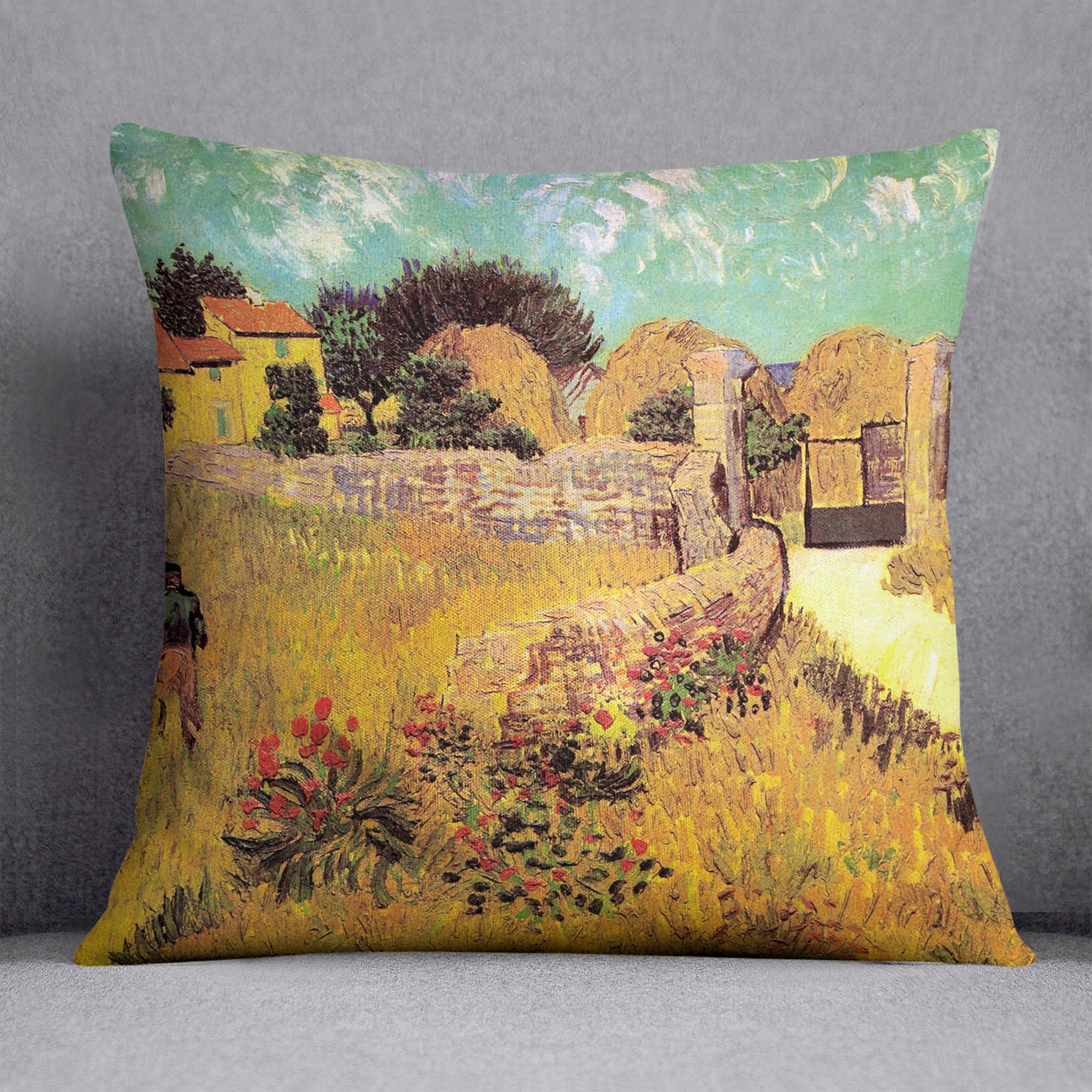Farmhouse in Provence by Van Gogh Cushion