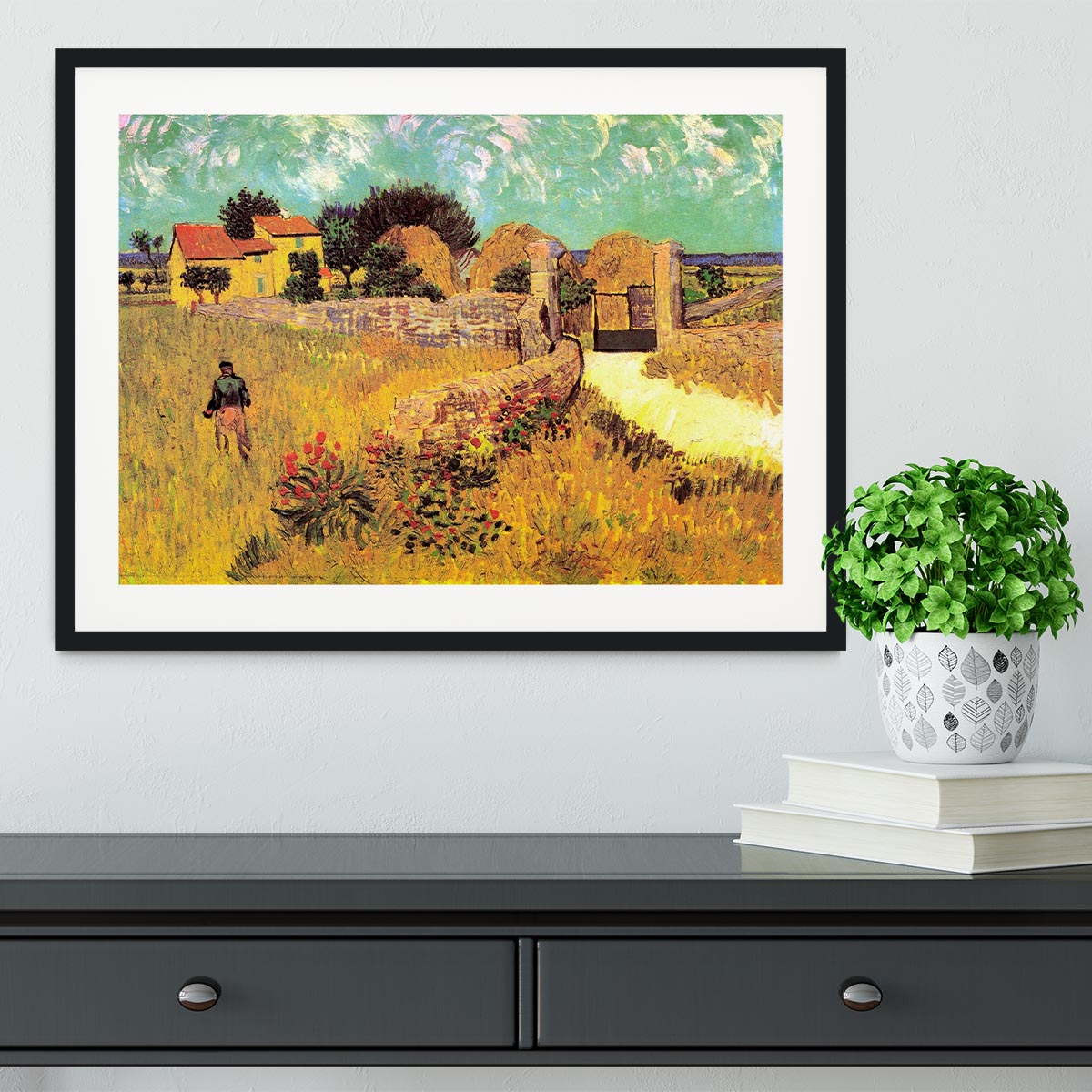 Farmhouse in Provence by Van Gogh Framed Print - Canvas Art Rocks - 1