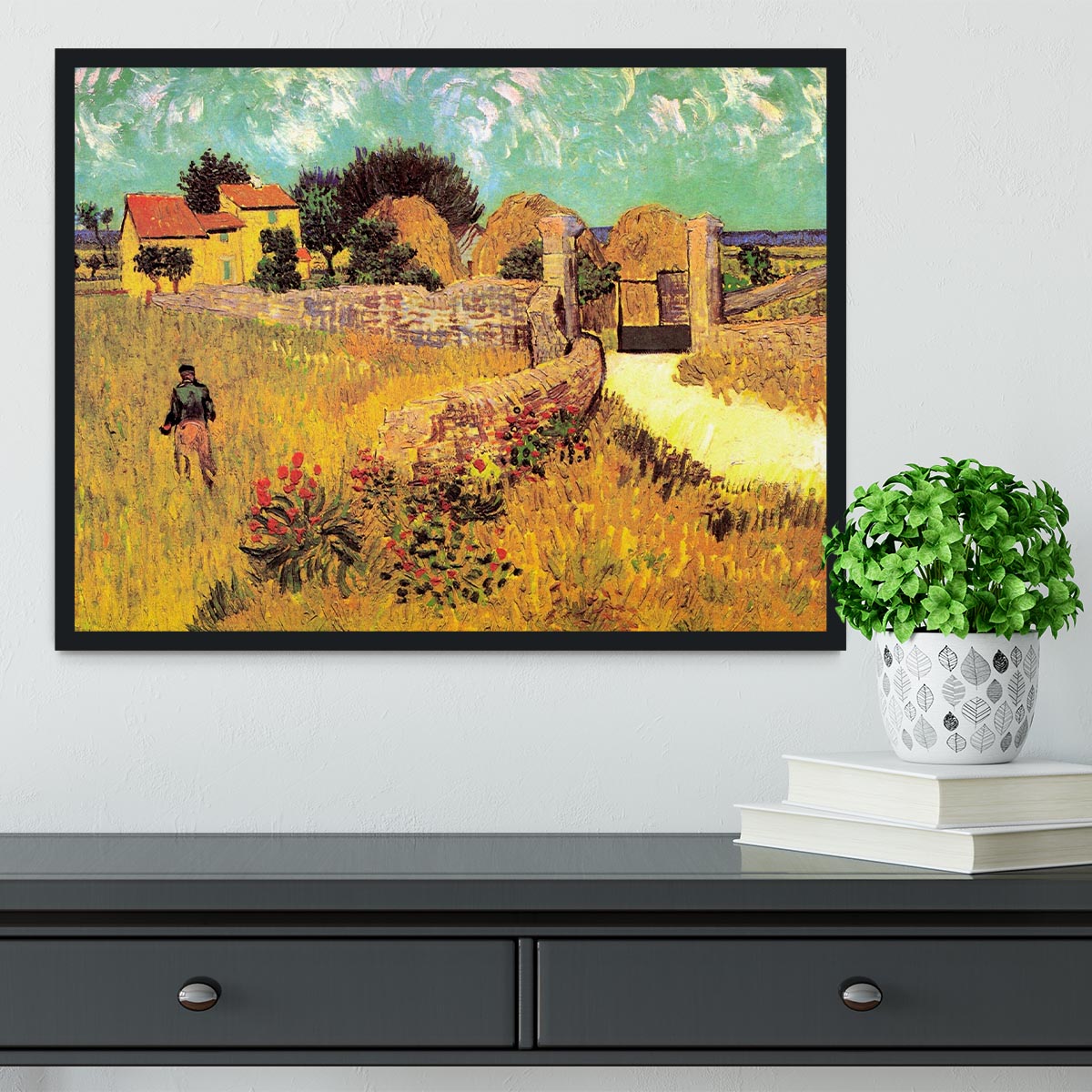Farmhouse in Provence by Van Gogh Framed Print - Canvas Art Rocks - 2