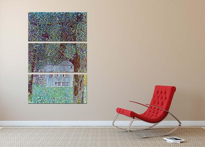 Farmhouse in Upper Austria by Klimt 3 Split Panel Canvas Print - Canvas Art Rocks - 2