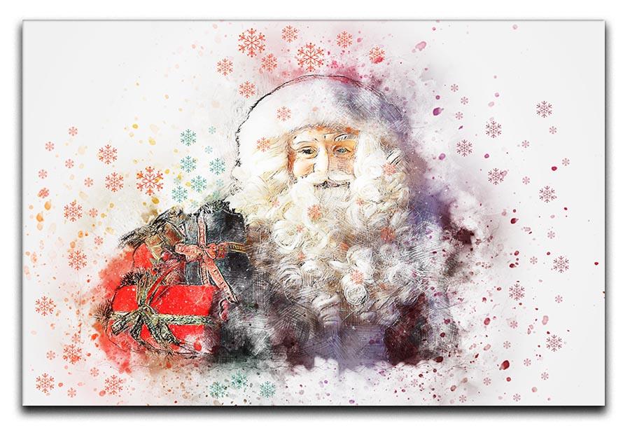 Father Christmas Close Up Canvas Print or Poster  - Canvas Art Rocks - 1