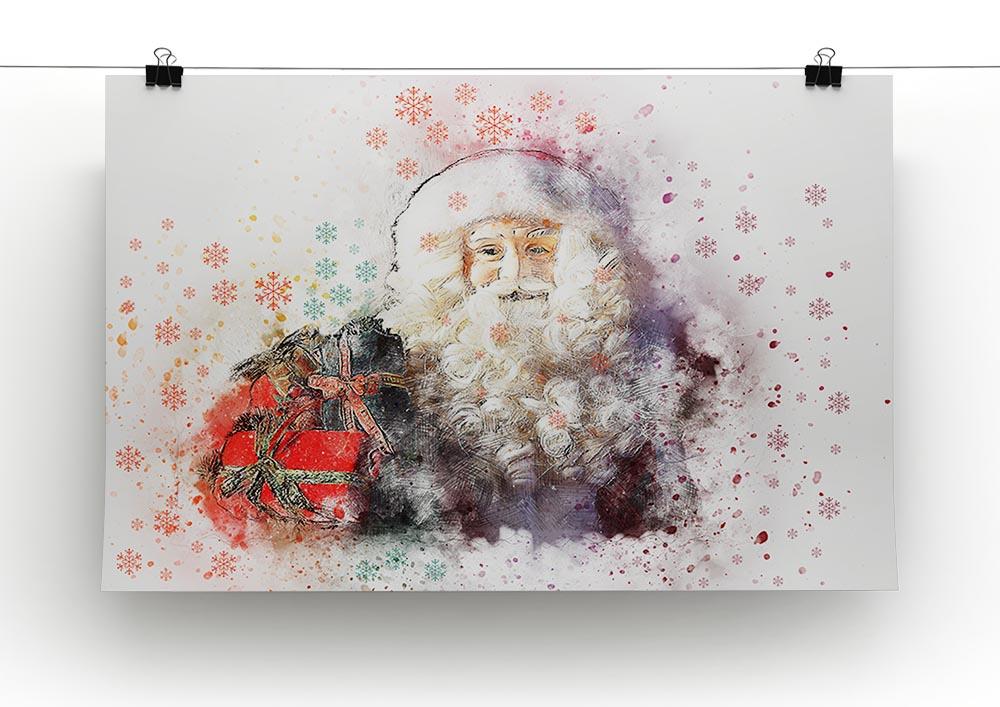 Father Christmas Close Up Canvas Print or Poster - Canvas Art Rocks - 2