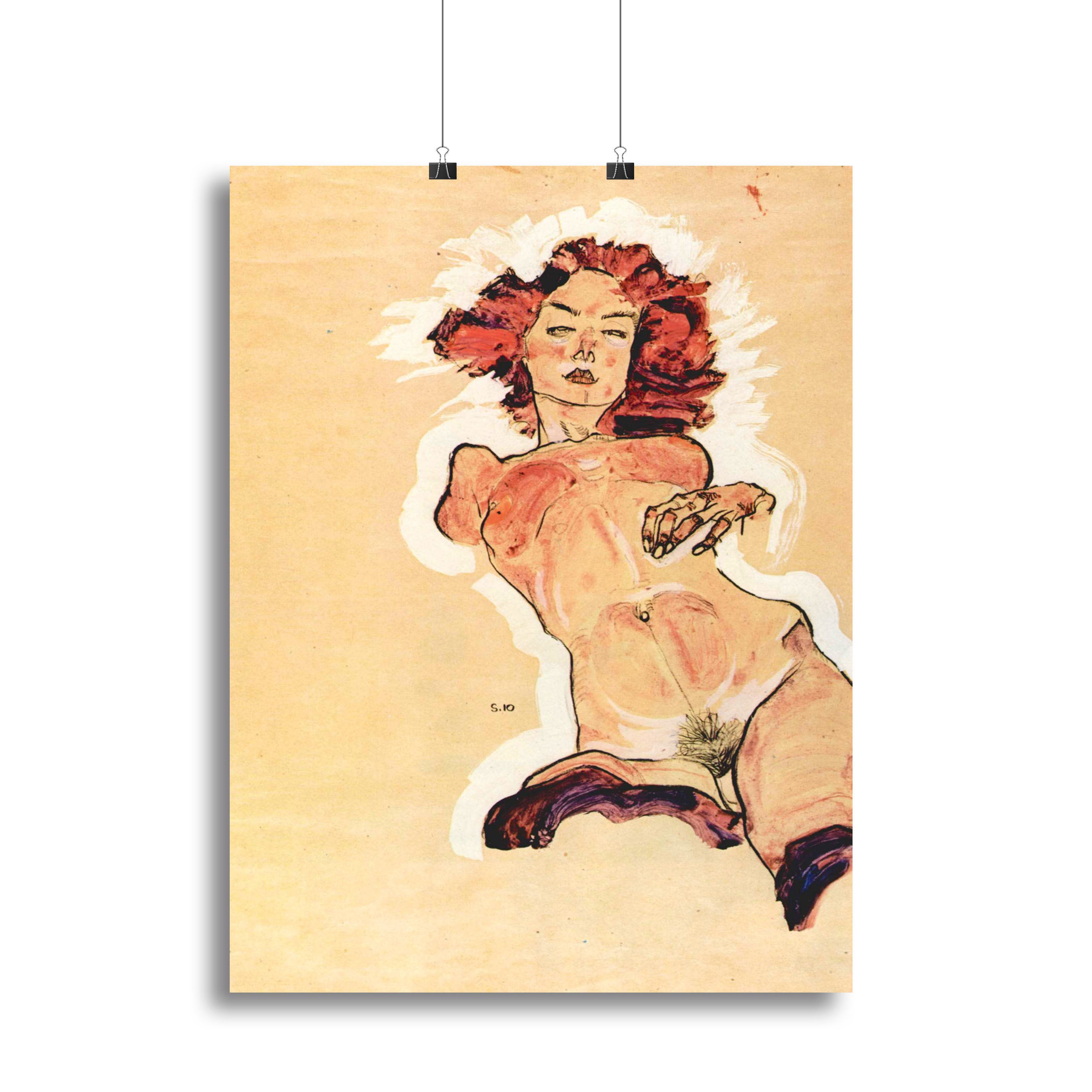 Female Act by Egon Schiele Canvas Print or Poster - Canvas Art Rocks - 2