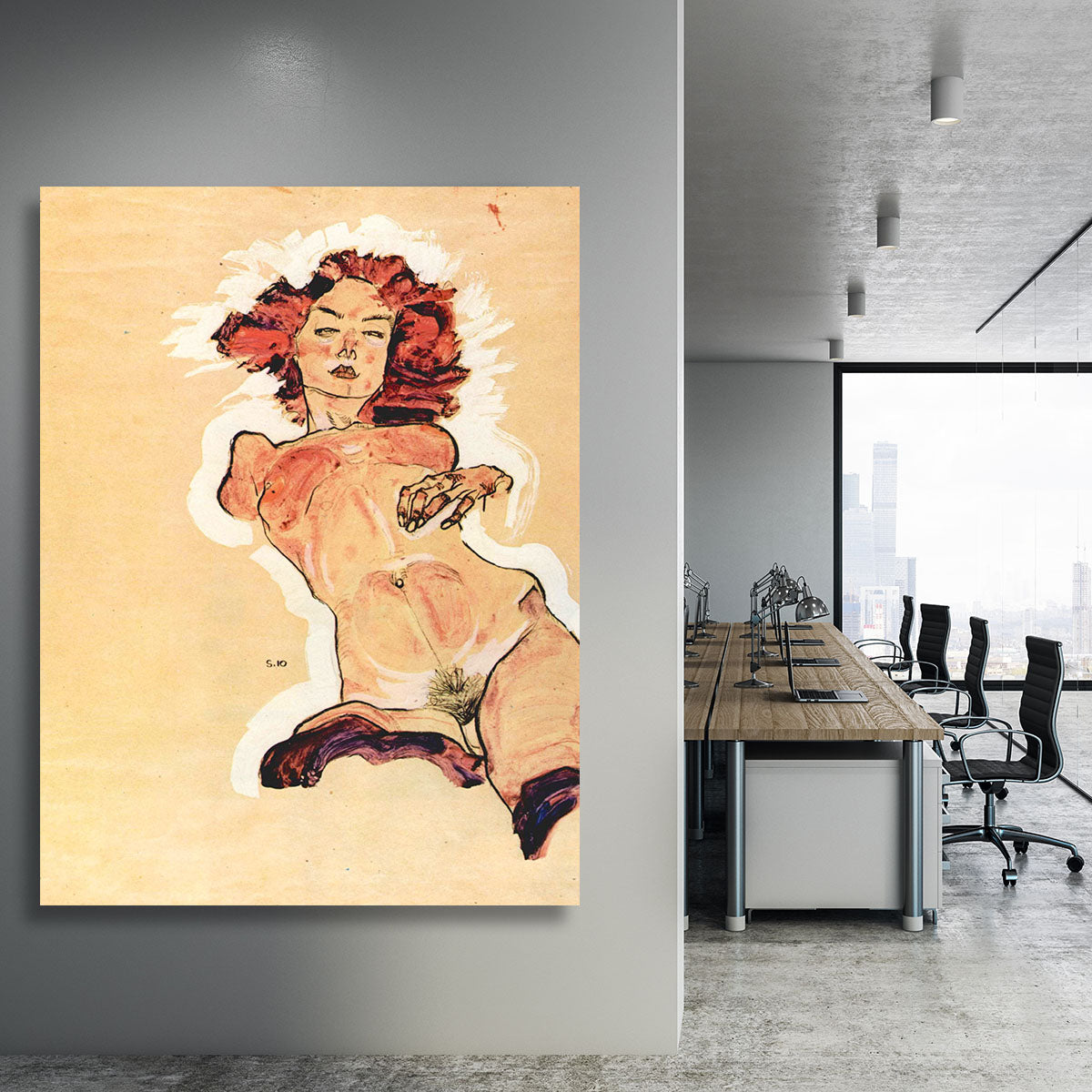 Female Act by Egon Schiele Canvas Print or Poster - Canvas Art Rocks - 3