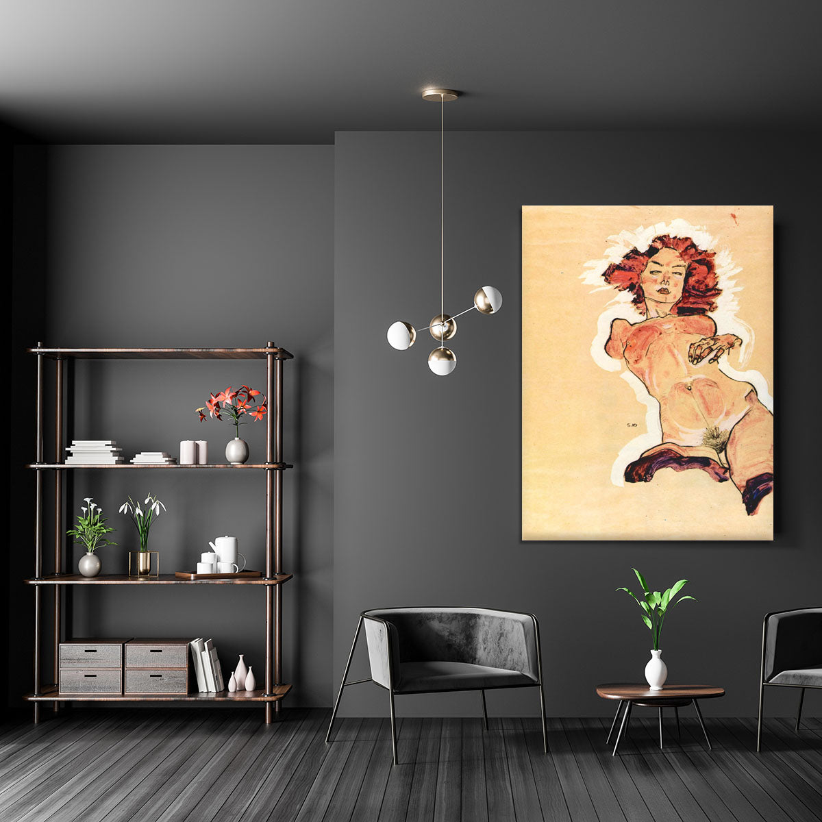 Female Act by Egon Schiele Canvas Print or Poster - Canvas Art Rocks - 5
