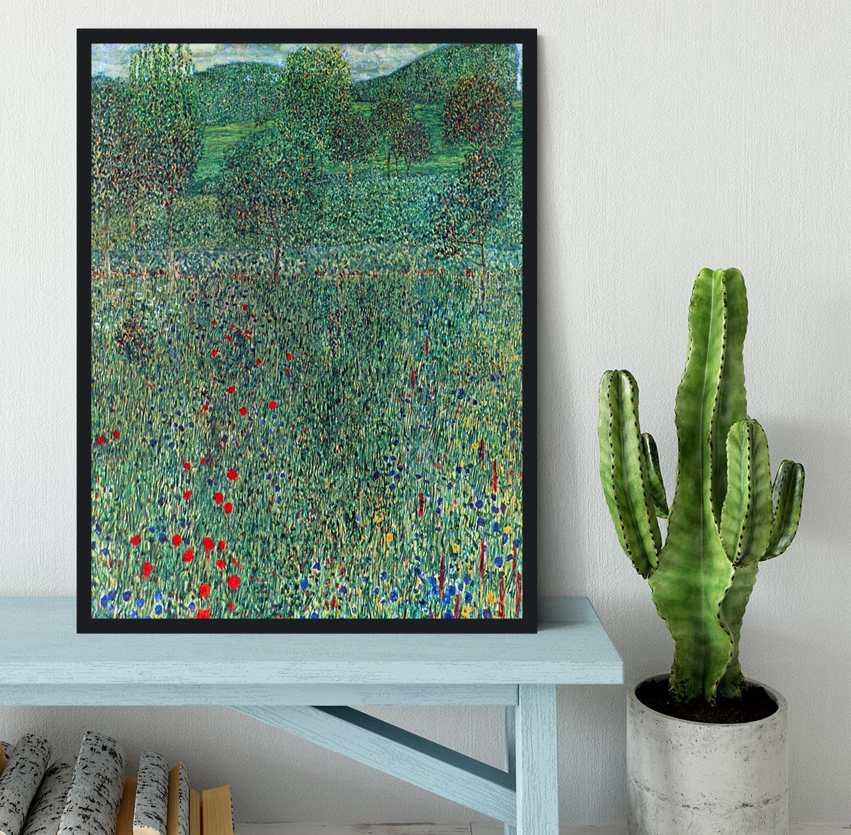 Female act with Animals by Klimt Framed Print - Canvas Art Rocks - 2