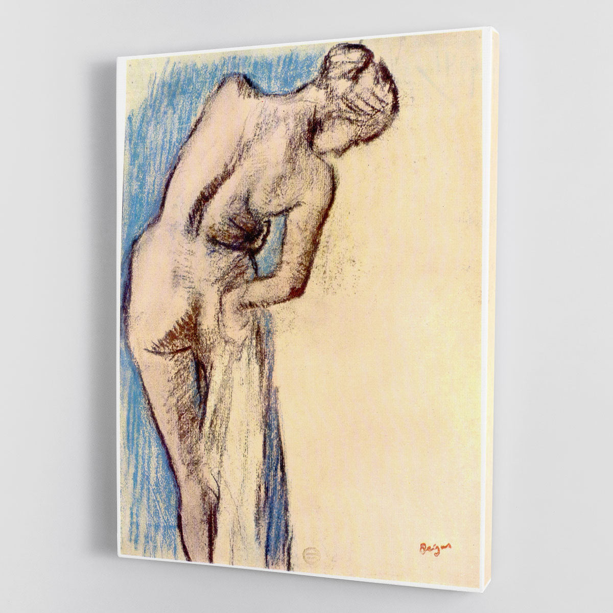Female after the bath by Degas Canvas Print or Poster - Canvas Art Rocks - 1