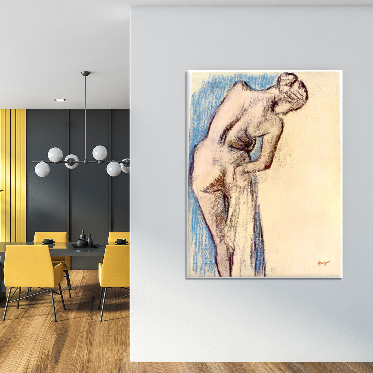Female after the bath by Degas Canvas Print or Poster - Canvas Art Rocks - 4