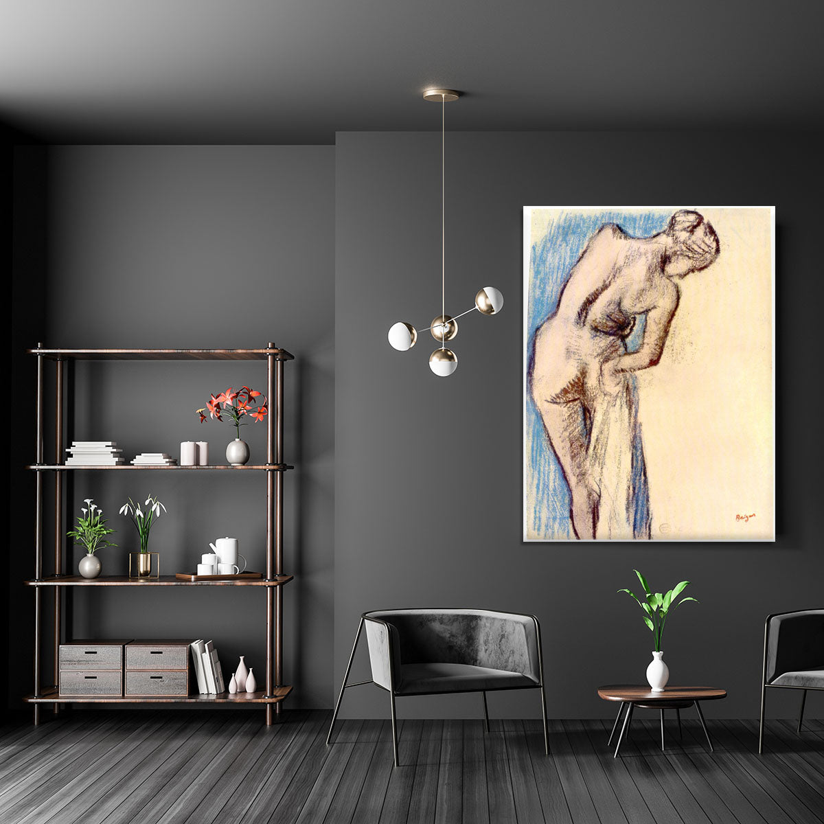 Female after the bath by Degas Canvas Print or Poster - Canvas Art Rocks - 5
