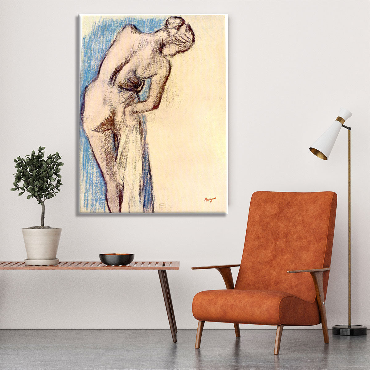 Female after the bath by Degas Canvas Print or Poster - Canvas Art Rocks - 6