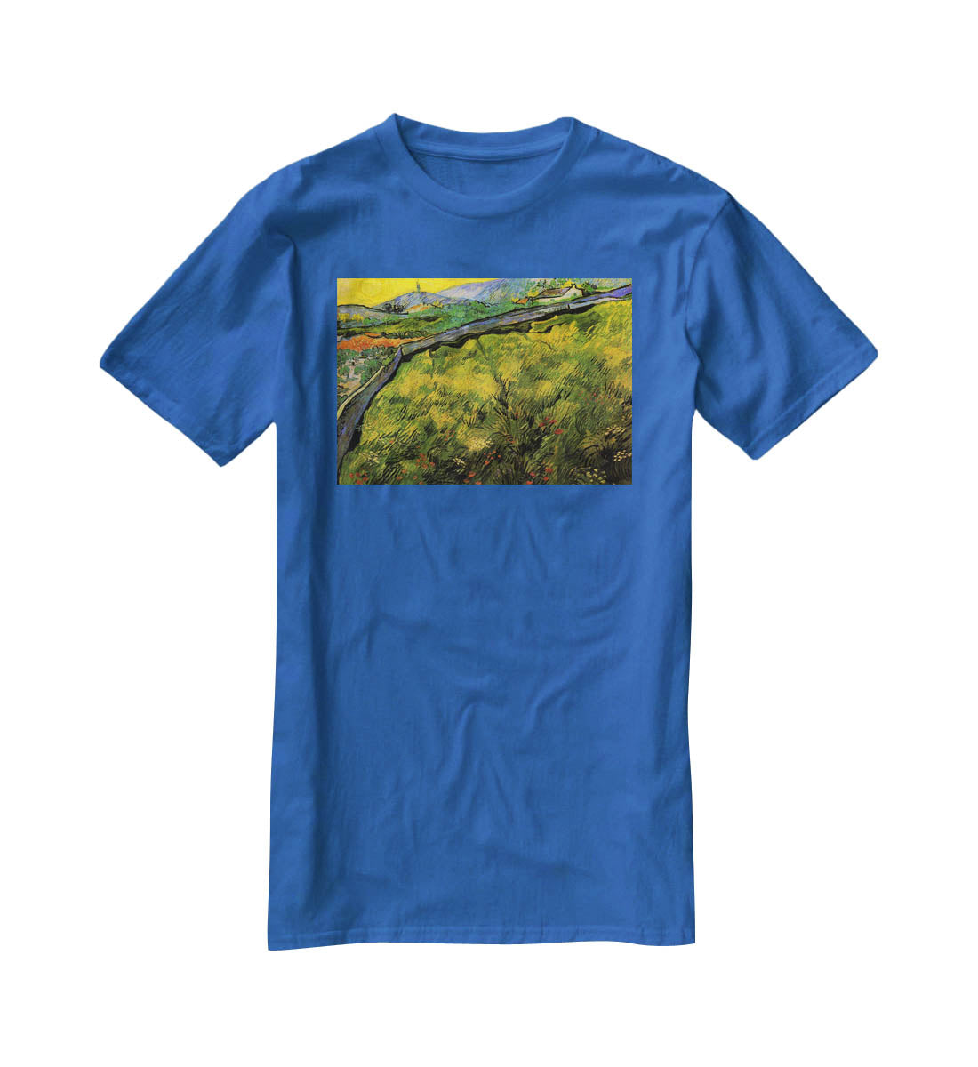 Field of Spring Wheat at Sunrise by Van Gogh T-Shirt - Canvas Art Rocks - 2