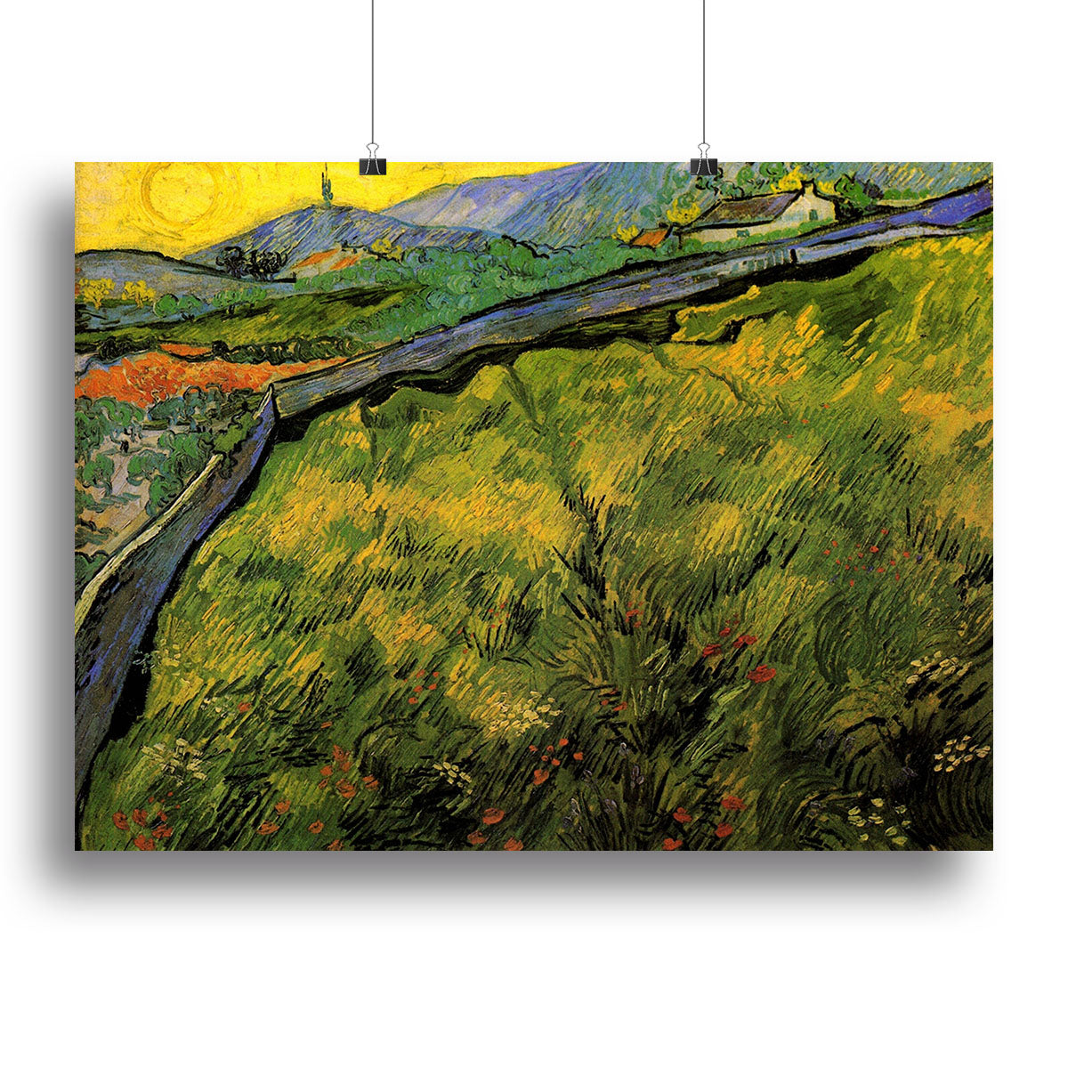 Field of Spring Wheat at Sunrise by Van Gogh Canvas Print or Poster - Canvas Art Rocks - 2