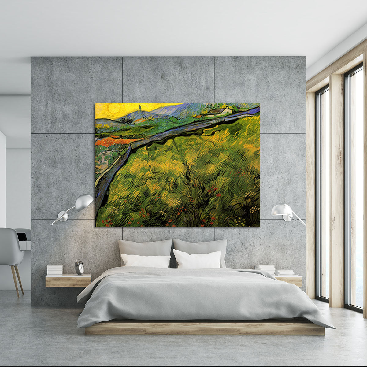 Field of Spring Wheat at Sunrise by Van Gogh Canvas Print or Poster - Canvas Art Rocks - 5