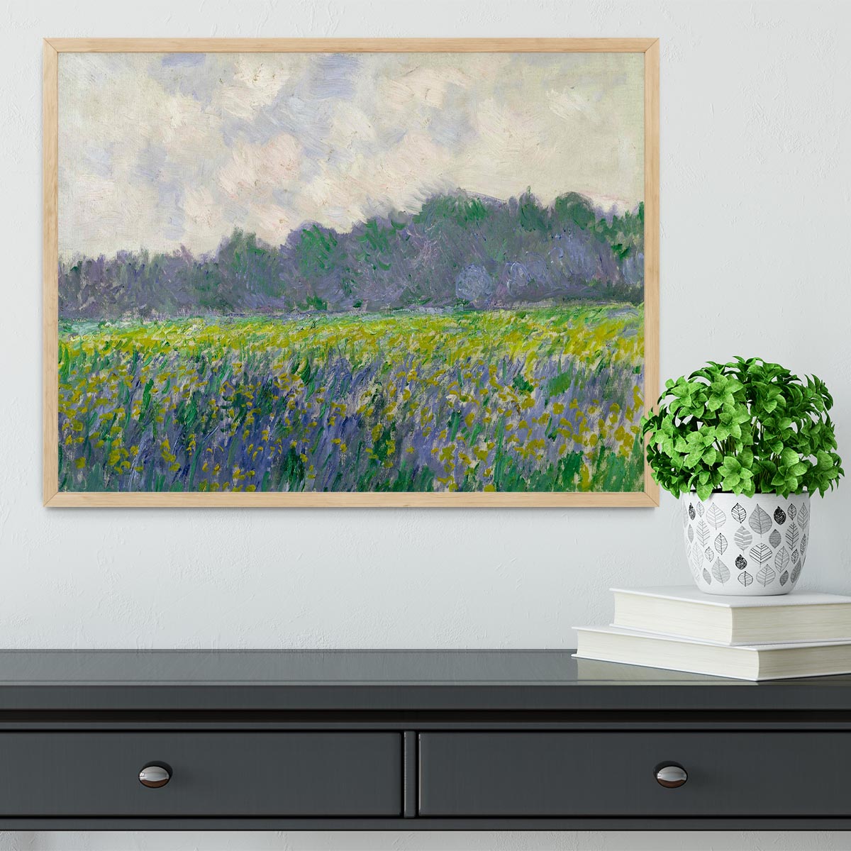 Field of Yellow Irises by Monet Framed Print - Canvas Art Rocks - 4