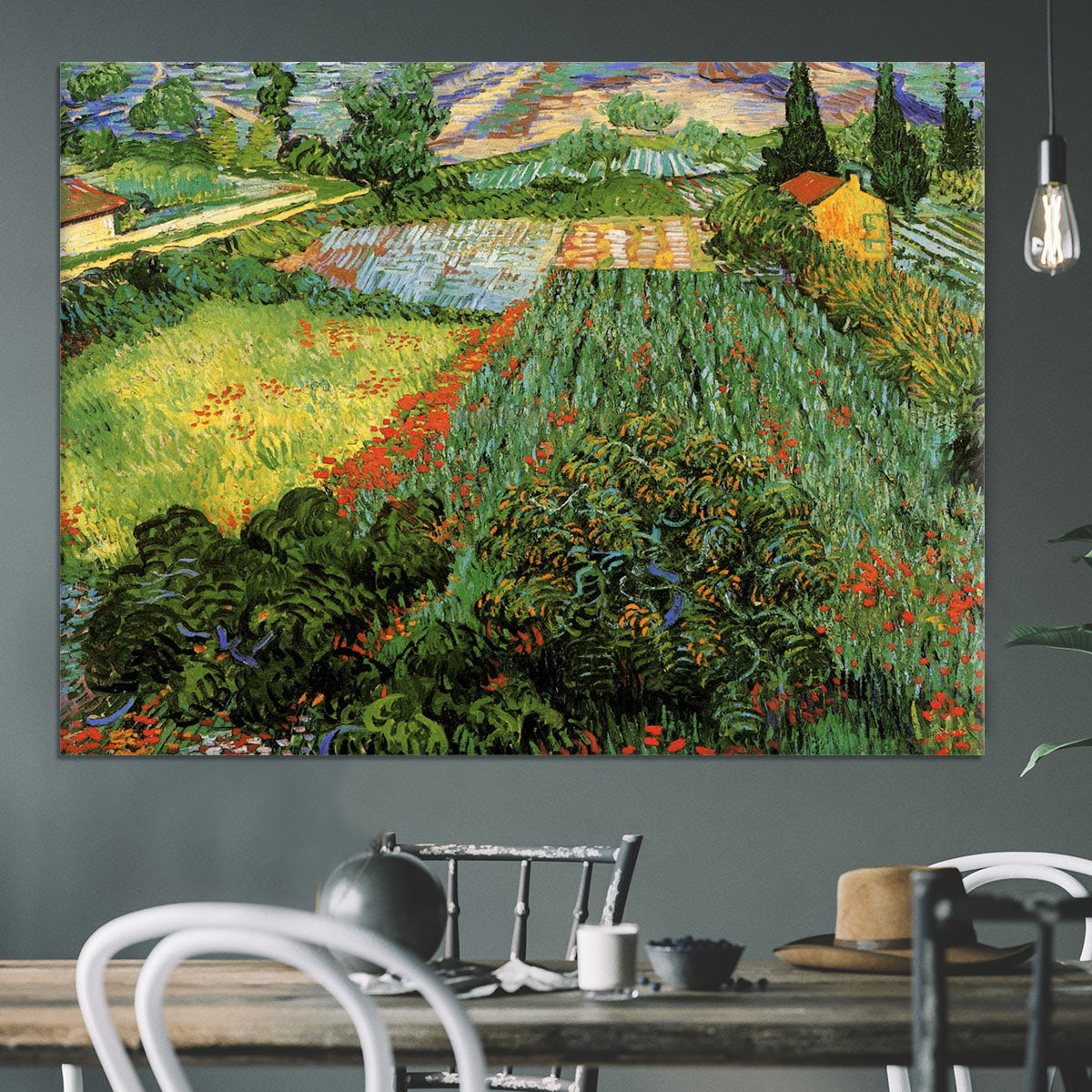 Field with Poppies by Van Gogh Canvas Print or Poster - Canvas Art Rocks - 3