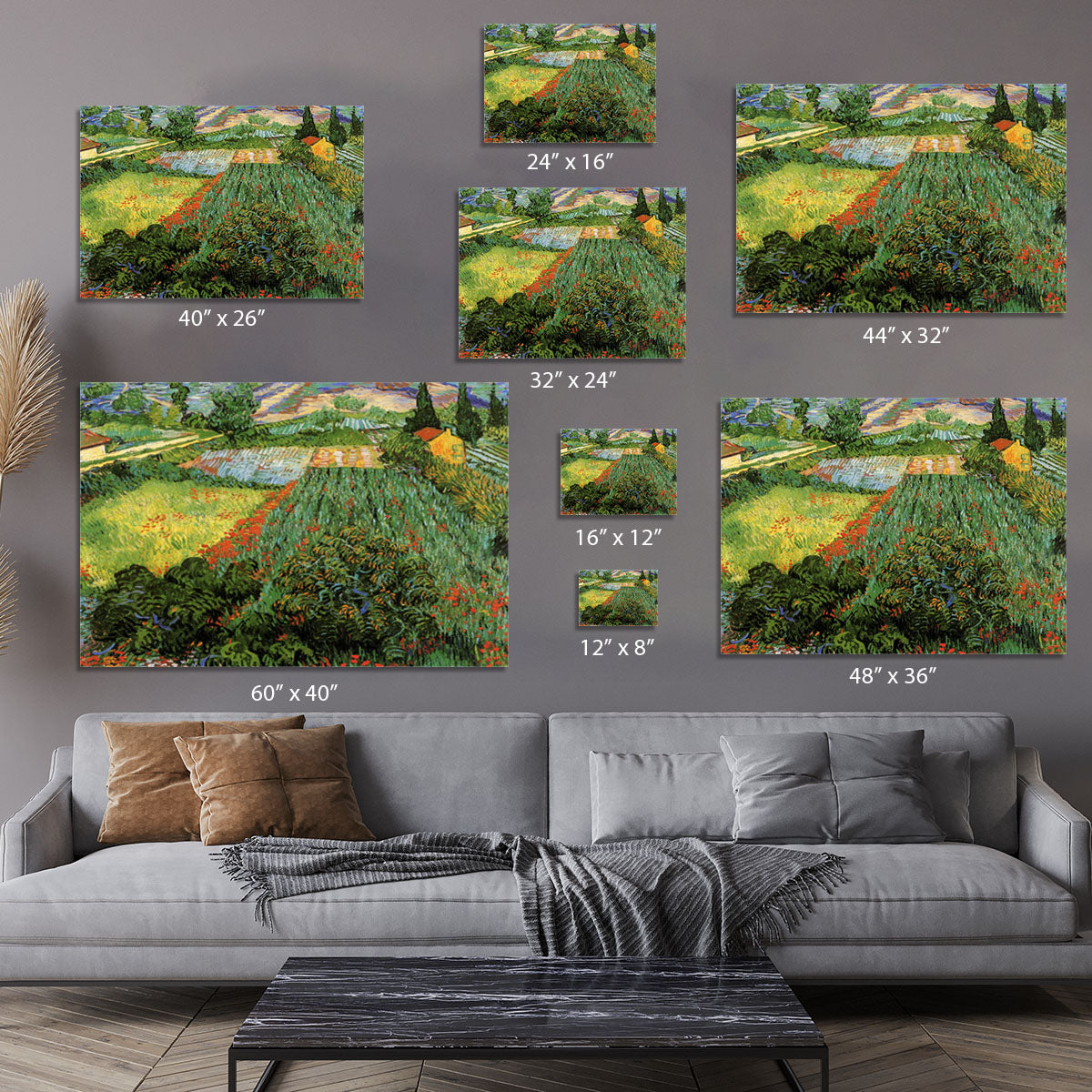 Field with Poppies by Van Gogh Canvas Print or Poster - Canvas Art Rocks - 7