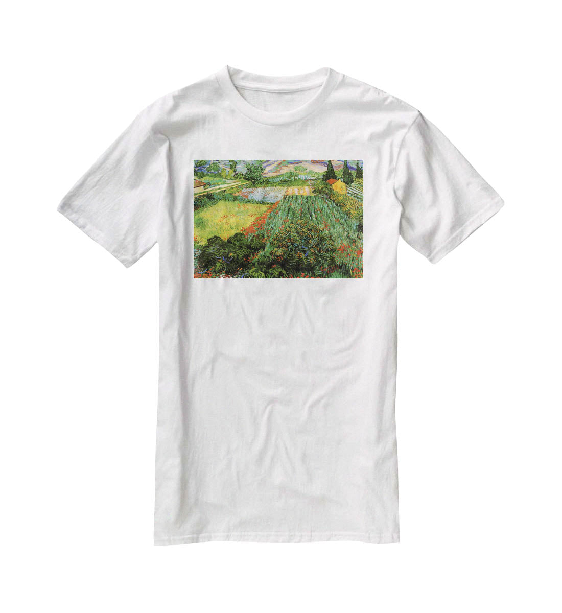 Field with Poppies by Van Gogh T-Shirt - Canvas Art Rocks - 5