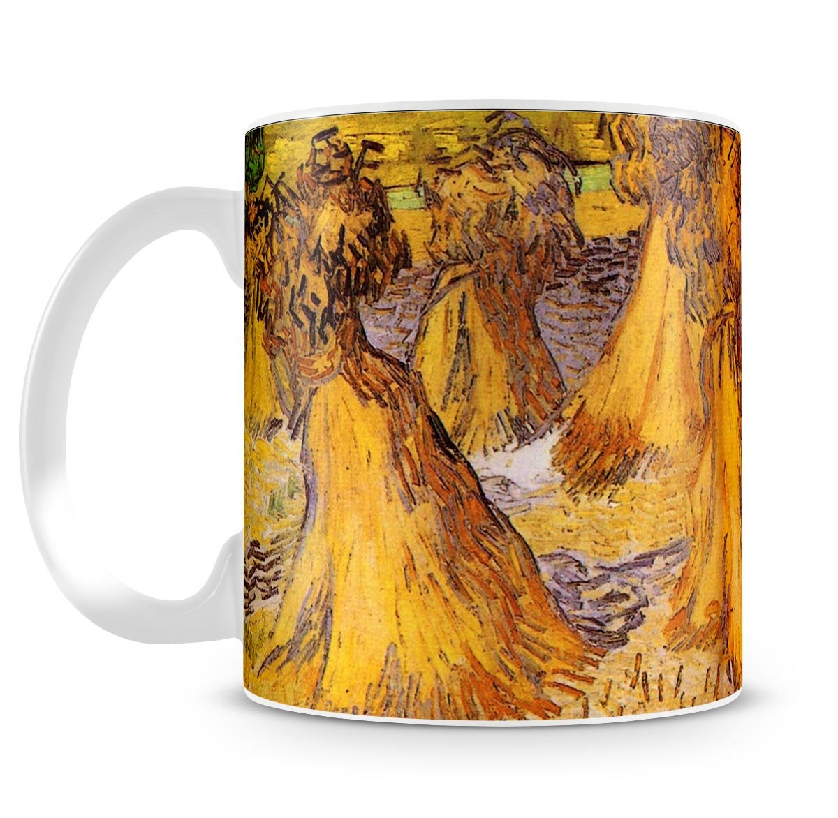 Field with Stacks of Wheat by Van Gogh Mug - Canvas Art Rocks - 4