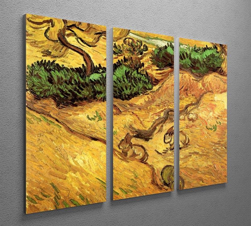 Field with Two Rabbits by Van Gogh 3 Split Panel Canvas Print - Canvas Art Rocks - 4